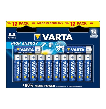 BATTERI AA LONGLIFE POWER LR6  VARTA 1,5V ALK 12ST